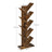 8-Tier Bookshelf - Wood - Rustic Brown - Floor Standing Design