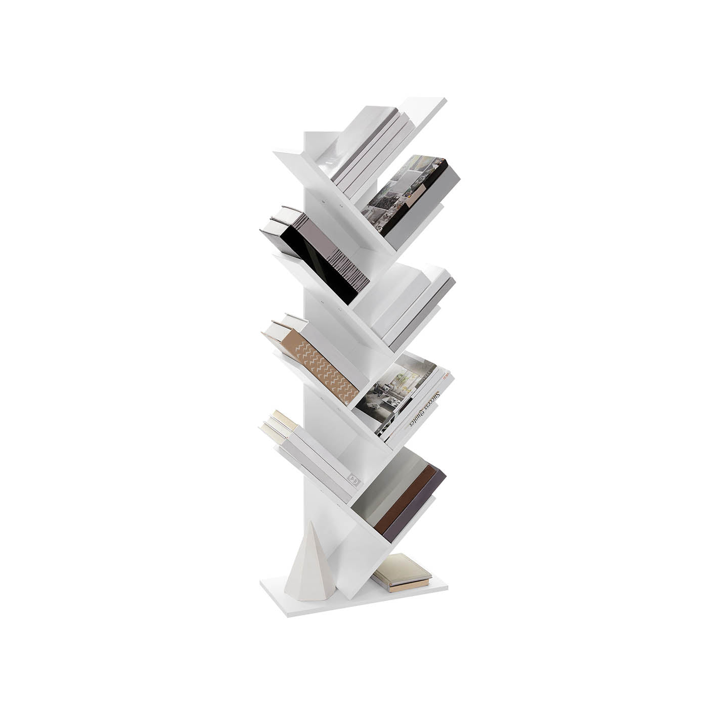 8-Tier Bookshelf - Wood - Rustic Brown - Floor Standing Design