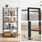 Bookshelf - Wood - Rustic Brown and Black - 5-Tier Industrial Storage Shelf