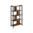 4 Tier Bookshelf - Engineered Wood - Rustic Brown - Large Floor Standing Storage Rack
