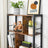 4 Tier Bookshelf - Engineered Wood - Rustic Brown - Large Floor Standing Storage Rack