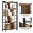 4 Tier Bookshelf - Engineered Wood - Rustic Brown - Large Floor Standing Storage Rack