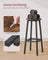 Bar Stools Set of 2 - Metal Frame - Rustic Brown and Black - 74 cm High with Footrest