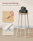 Bar Stools Set of 2 - 74 cm High - Metal Frame - Golden Oak and White