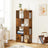 Bookcase - Engineered Wood - Rustic Brown - Open and Closed Storage