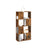 Bookcase - Engineered Wood - Rustic Brown - Open and Closed Storage