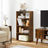 4-Tier Bookcase, Storage Shelving Unit - Rustic Brown