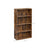 4-Tier Bookcase, Storage Shelving Unit - Rustic Brown