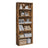 6-Tier Bookcase, Storage Shelving Unit - Rustic Brown