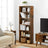 6-Tier Bookcase, Storage Shelving Unit - Rustic Brown