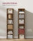 Bookshelf - 6 Adjustable Shelves - Metal - Rustic Brown