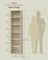 6-Tier Bookcase - Wood - Natural Beige - Adjustable Shelves for Children's Books and Storage