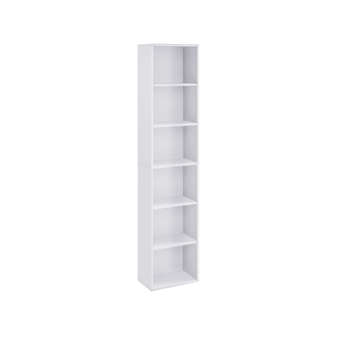 Bookshelf - 6 Adjustable Shelves - Metal - Rustic Brown