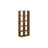 10-Cube Bookcase - Wood - Rustic Brown - Multi-Functional Storage Unit
