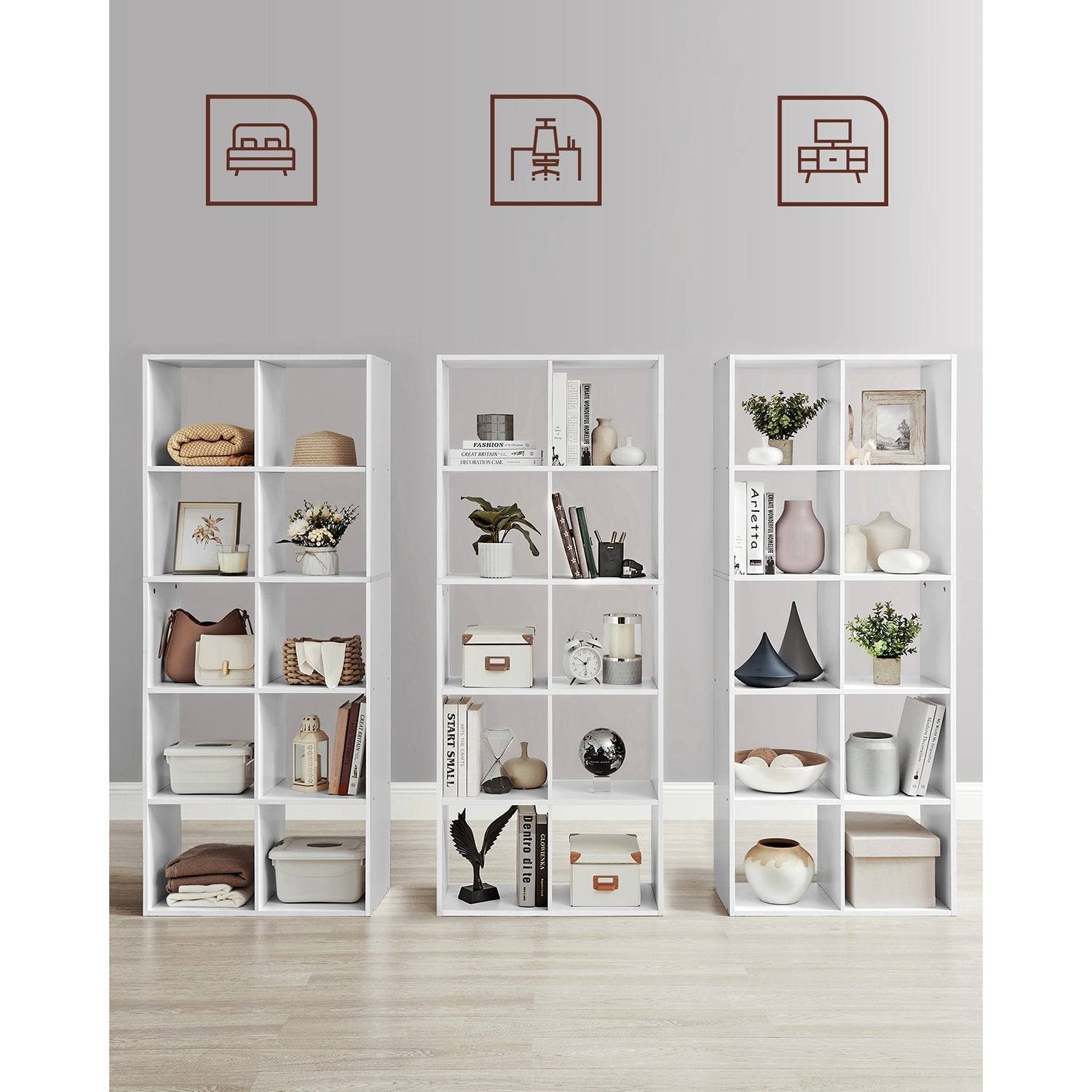 10 Cube Storage Unit - Wood - Rustic Brown