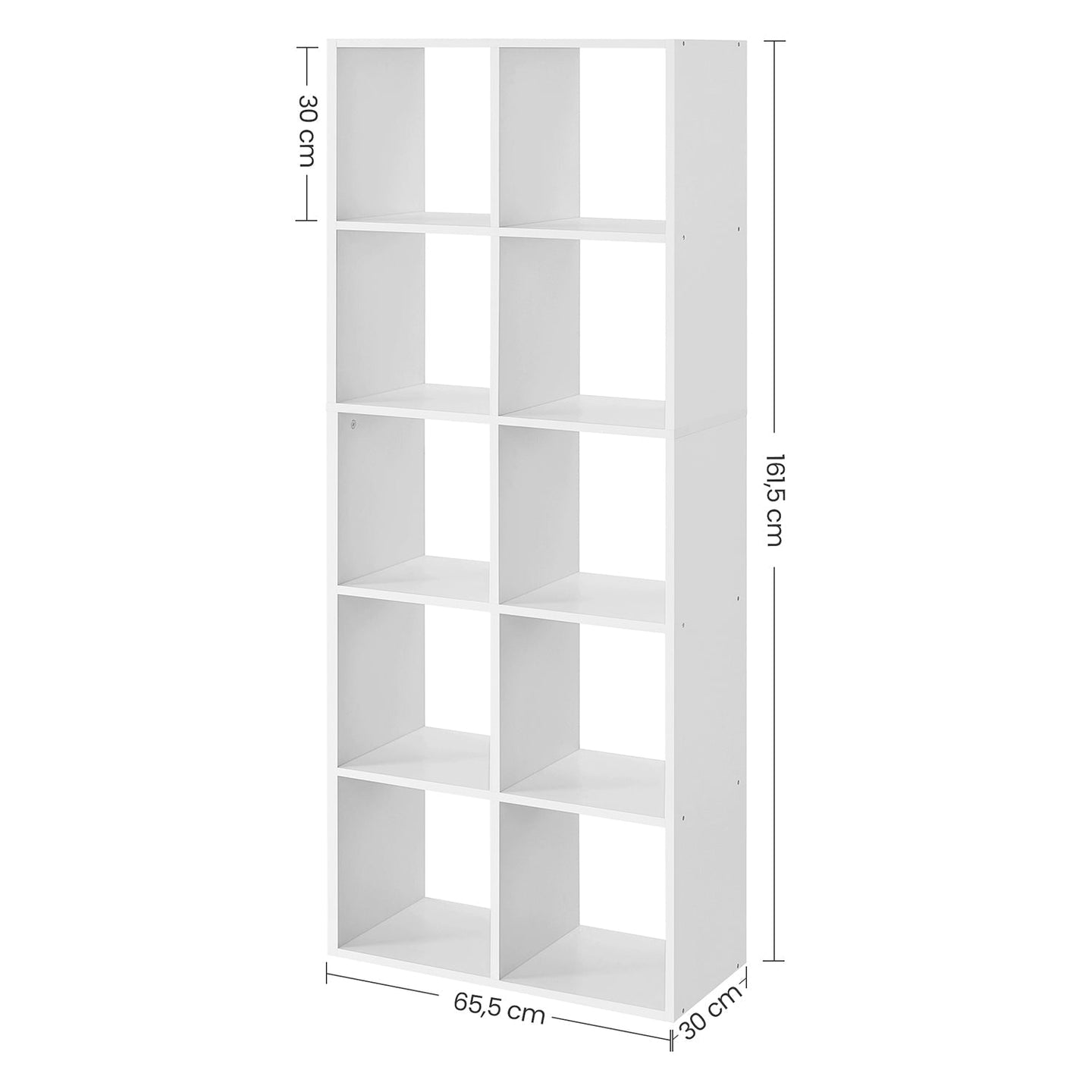 10 Cube Storage Unit - Wood - Rustic Brown