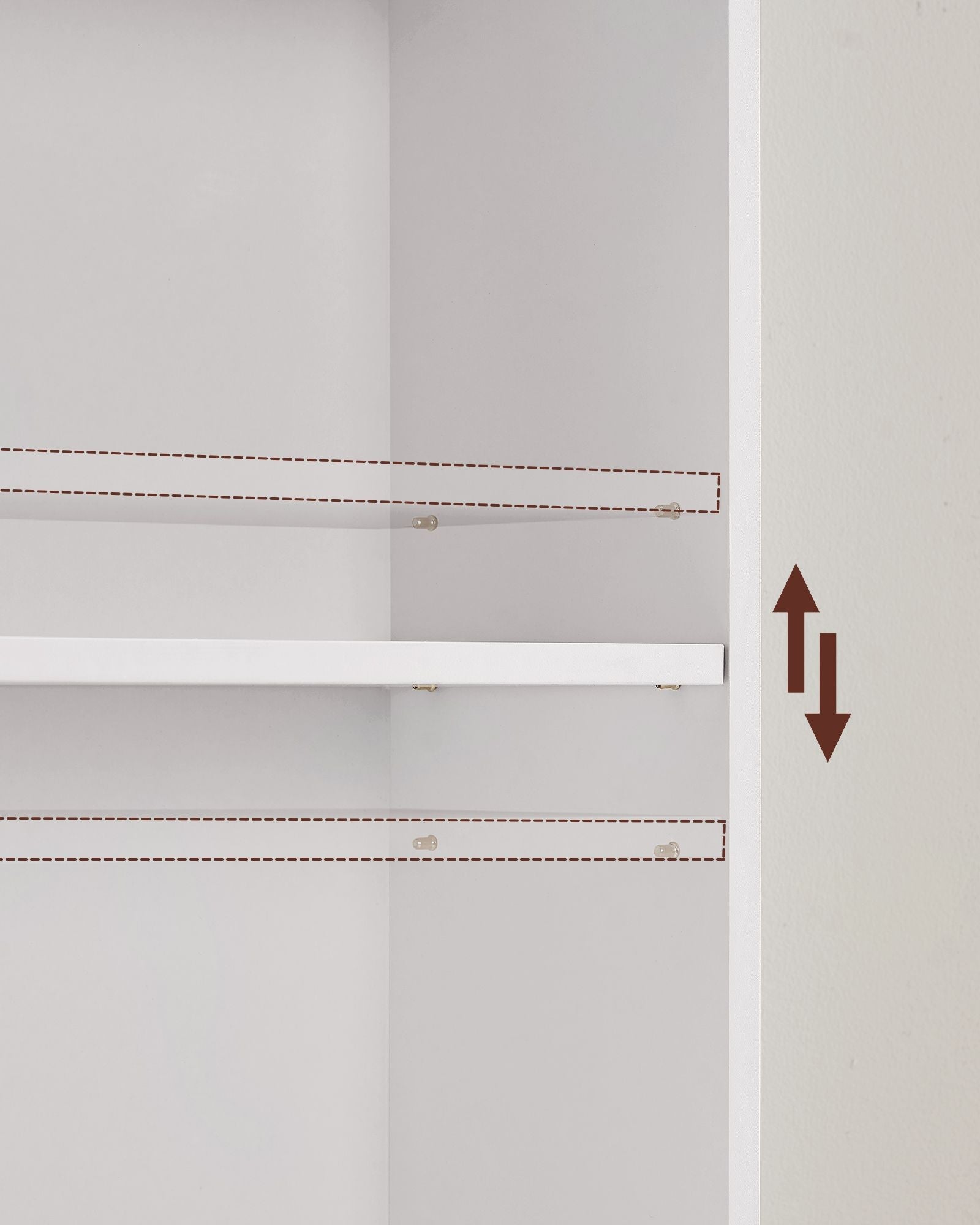 Bookcase - 6 Adjustable Shelves - Wood - Cloud White