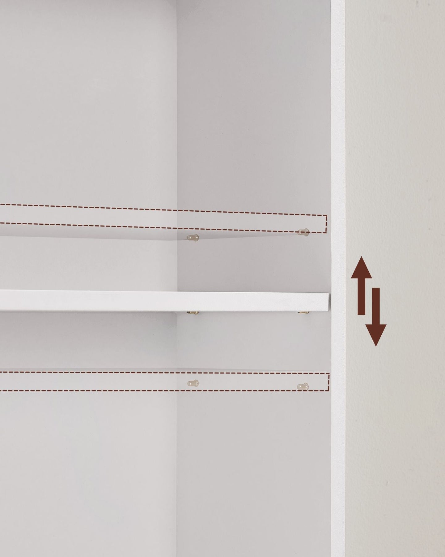 Bookcase - 6 Adjustable Shelves - Wood - Cloud White