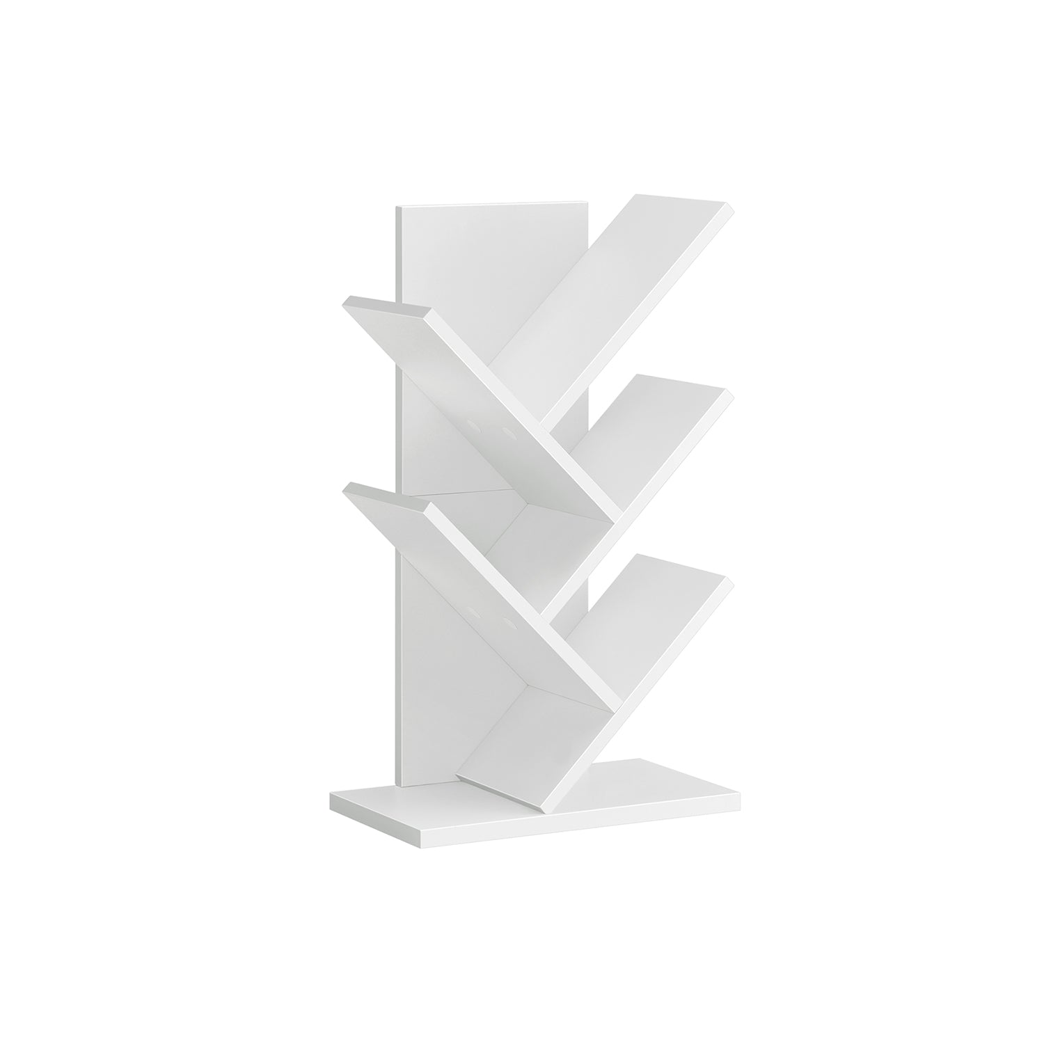 5-Tier Tree Bookshelf - Cloud White - Wooden Shelves
