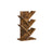5-Tier Tree Bookshelf - Rustic Brown - Wooden