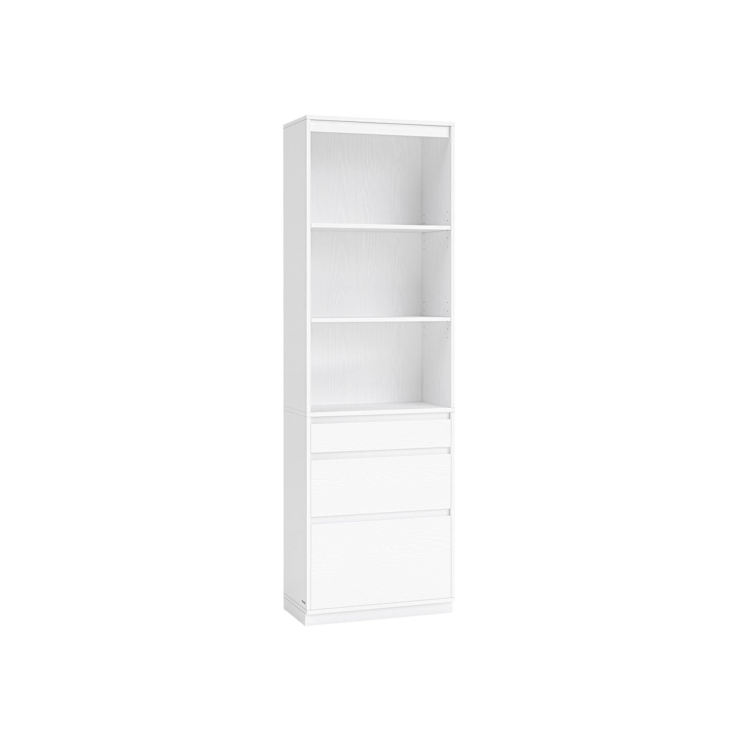 Bookshelf - Engineered Wood - Snow White - 3 Adjustable Shelves