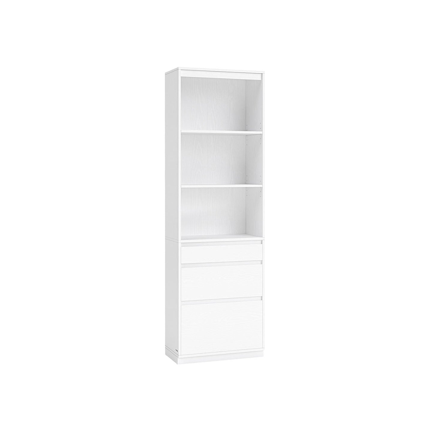 Bookshelf - Engineered Wood - Snow White - 3 Adjustable Shelves