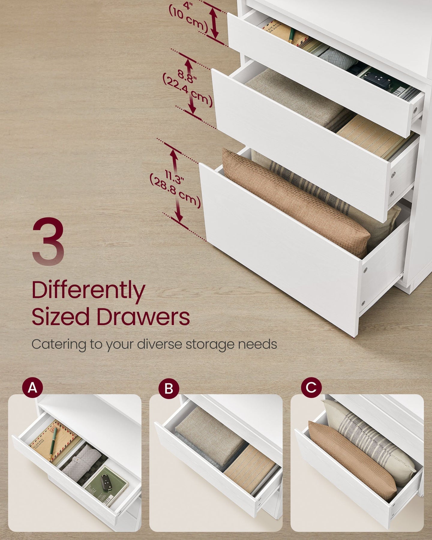 Bookshelf - Engineered Wood - Snow White - 3 Adjustable Shelves