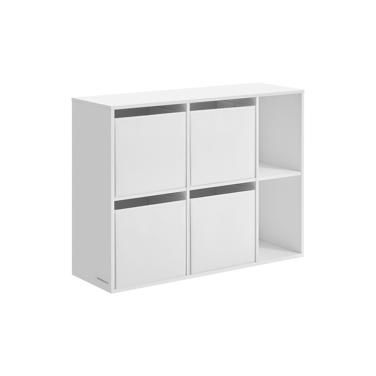 Bookshelf - Engineered Wood - Snow White - 3 Adjustable Shelves