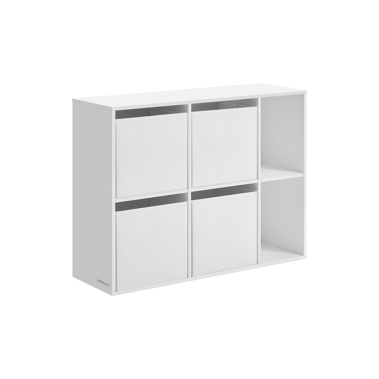 Bookshelf - Engineered Wood - Snow White - 3 Adjustable Shelves