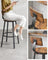 Bar Stools Set of 4 - Steel - Rustic Brown and Black