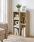 Wooden Bookcase - 5-Cube Design - Oak - Floor Standing Bookshelf