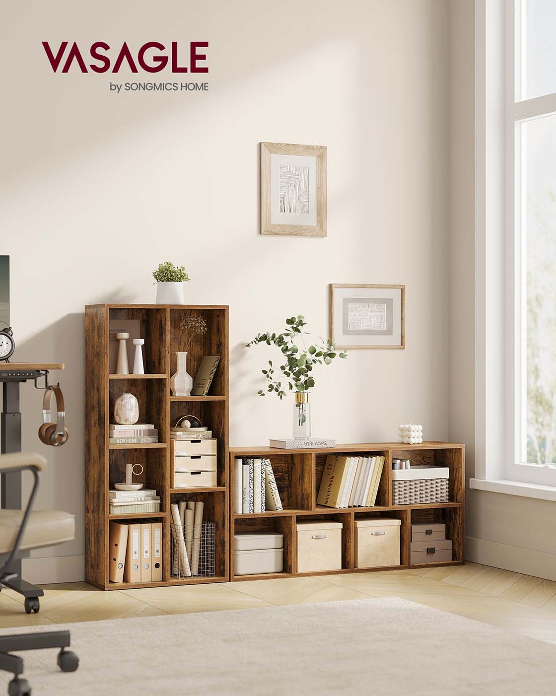 Bookshelf - Rustic Brown - Wooden