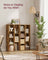 7 Compartment Bookcase - Oak - Wooden