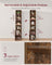 Tall Bookcase - 6-Tier with Door - Rustic Brown - Wooden