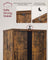 Tall Bookcase - 6-Tier with Door - Rustic Brown - Wooden