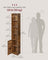 Tall Bookcase - 6-Tier with Door - Rustic Brown - Wooden