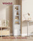 Tall Wooden Bookcase - 6-Tier with Door - Wood - Cloud White