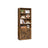 Tall Bookcase - 6-Tier with Door - Rustic Brown - Wooden
