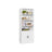 Tall Wooden Bookcase - 6-Tier with Door - Wood - Cloud White
