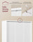 Tall Wooden Bookcase - 6-Tier with Door - Wood - Cloud White