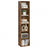 Bookcase - Standing with Multiple Tiers - Rustic Brown - 30.2 x 24 x 160.7 cm
