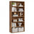 Storage Shelving Unit - Open with Multiple Tiers - Rustic Brown - 80 x 24 x 160.7 cm
