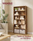 Storage Shelving Unit - Open with Multiple Tiers - Rustic Brown - 80 x 24 x 160.7 cm