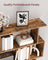 5-Tier Bookshelf - Rustic Brown - Wooden