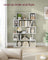 5-Tier Bookshelf - Matte White - Wooden