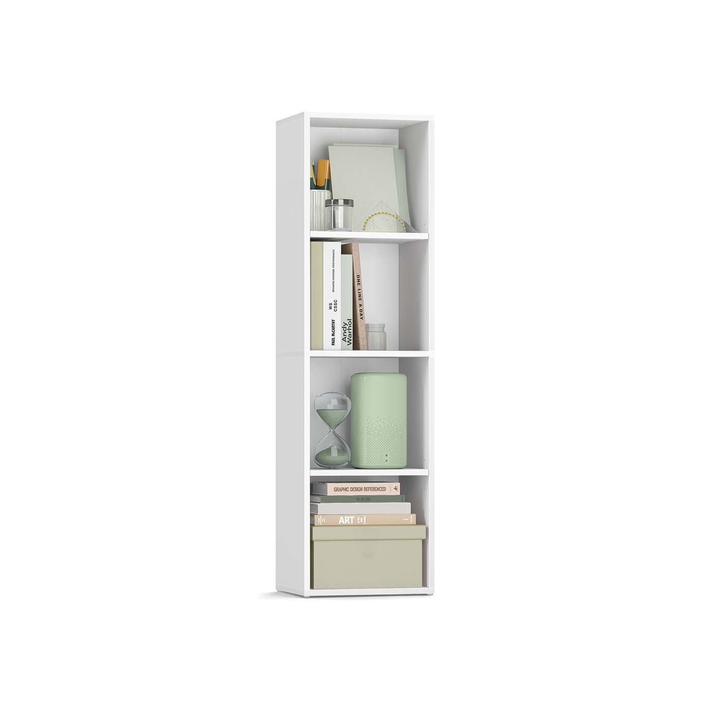 4-Tier Cube Bookshelf - Engineered Wood - Rustic Brown - Open Shelves for Versatile Display and Storage