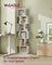 Bookshelf - Engineered Wood - Rustic Brown - 6-Tier Room Divider with Cube Shelves