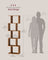 Bookshelf - Engineered Wood - Rustic Brown - 6-Tier Room Divider with Cube Shelves