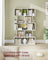 Bookshelf - Engineered Wood - Rustic Brown - 6-Tier Room Divider with Cube Shelves