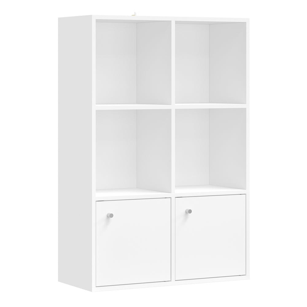 3-Tier Bookcase - 90L - Particleboard - 2 Cabinets